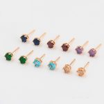 broqueles baño de oro okami joyeria zirconias colores