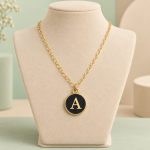 collar inicial letra para mujer regalo acero inoxidable chapa de oro okami joyeria queretaro