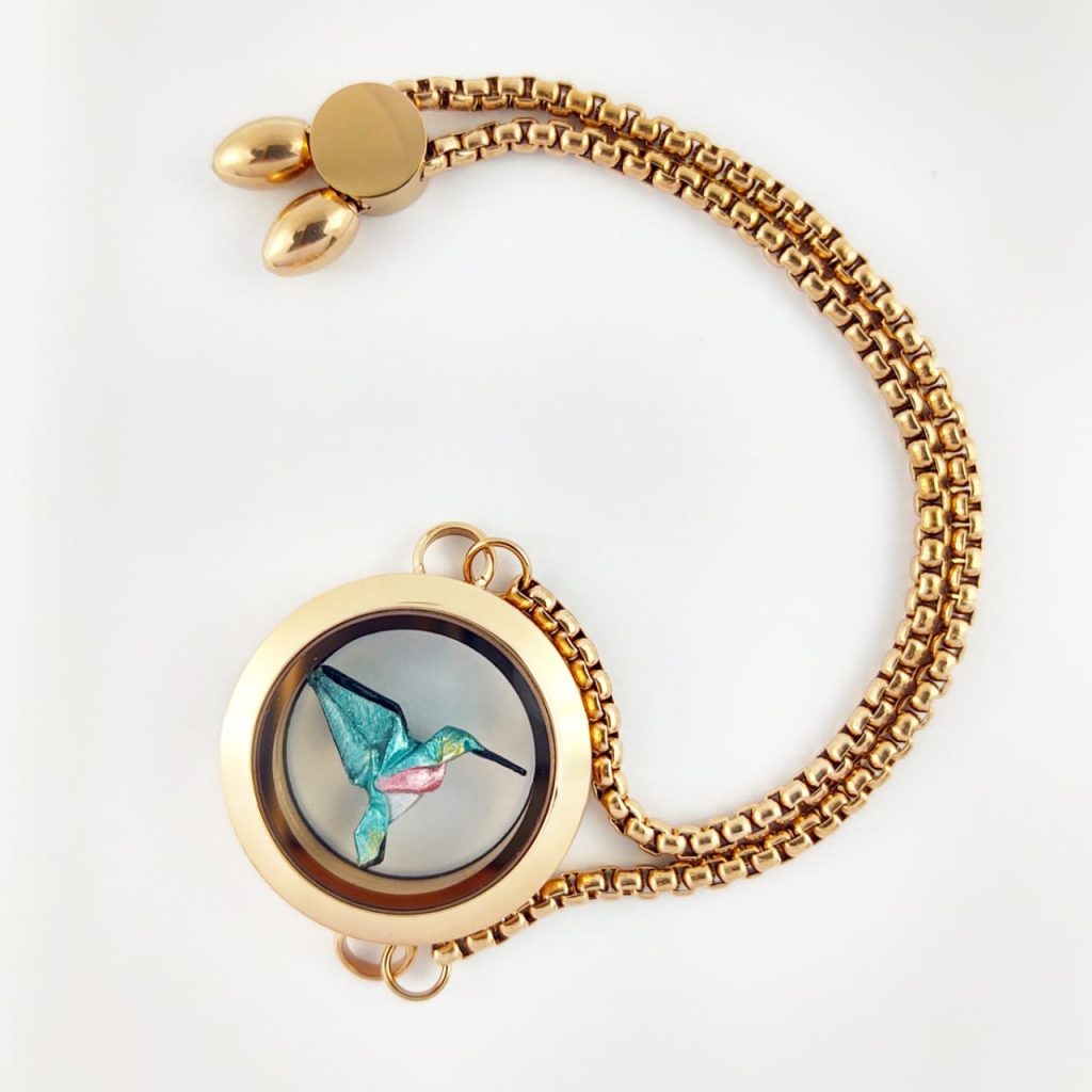 1 Pulsera Relicario Colibri