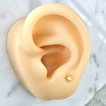 piercing estrella dorado acero inoxidable perforaciones okami joyeria mexico queretaro