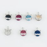 gatito gato collar acero inoxidable cristal swarovski regalo