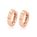 arracada baño de oro rosado