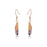 aretes largos colgantes amatista piedra okami joyeria regalo mujer esposa novia amiga