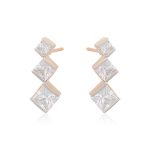 arete largo rigido cubos zirconias brillos okami joyeria regalo
