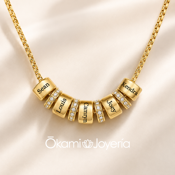 collar de circulos aros nombre hijos personalizados mama dia de las madres regalo