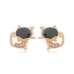 gatito arete baño de oro zirocnias okami joyeria mexico queretaro regalo