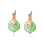 aretes largos baño chapa de oro con zirconias okami joyeria regalo mexico queretaro okami joyeria