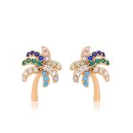 palmera ballena arete baño de oro zirocnias okami joyeria mexico queretaro regalo