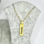 placa de grabado laser collar aceor inoxidable