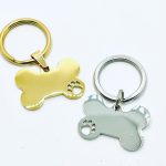 placa perro acero inoxidable okami joyeria