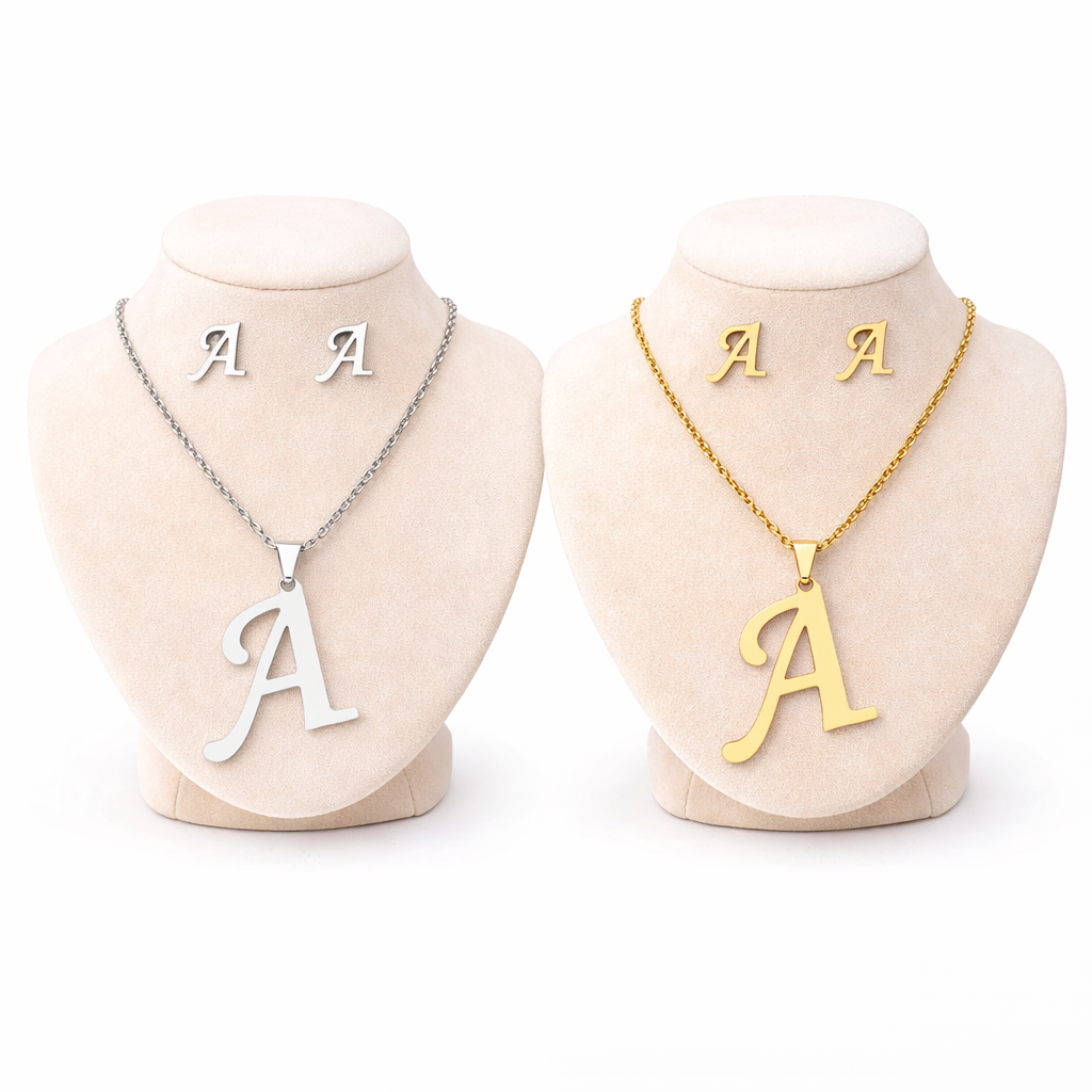 collar inicial letra acero inoxidable regalo okami joyeria queretaro