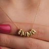 collar letras nombre personalizado globo dorado okami joyeria mexico queretaro