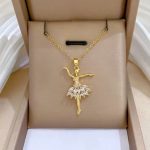 Collar chapa de bailarina con zirconia