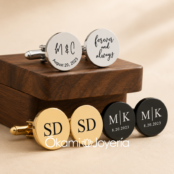 mancuernillas hombre caballero regalo papa dia de lpadre personalizado okami joyeria queretaro