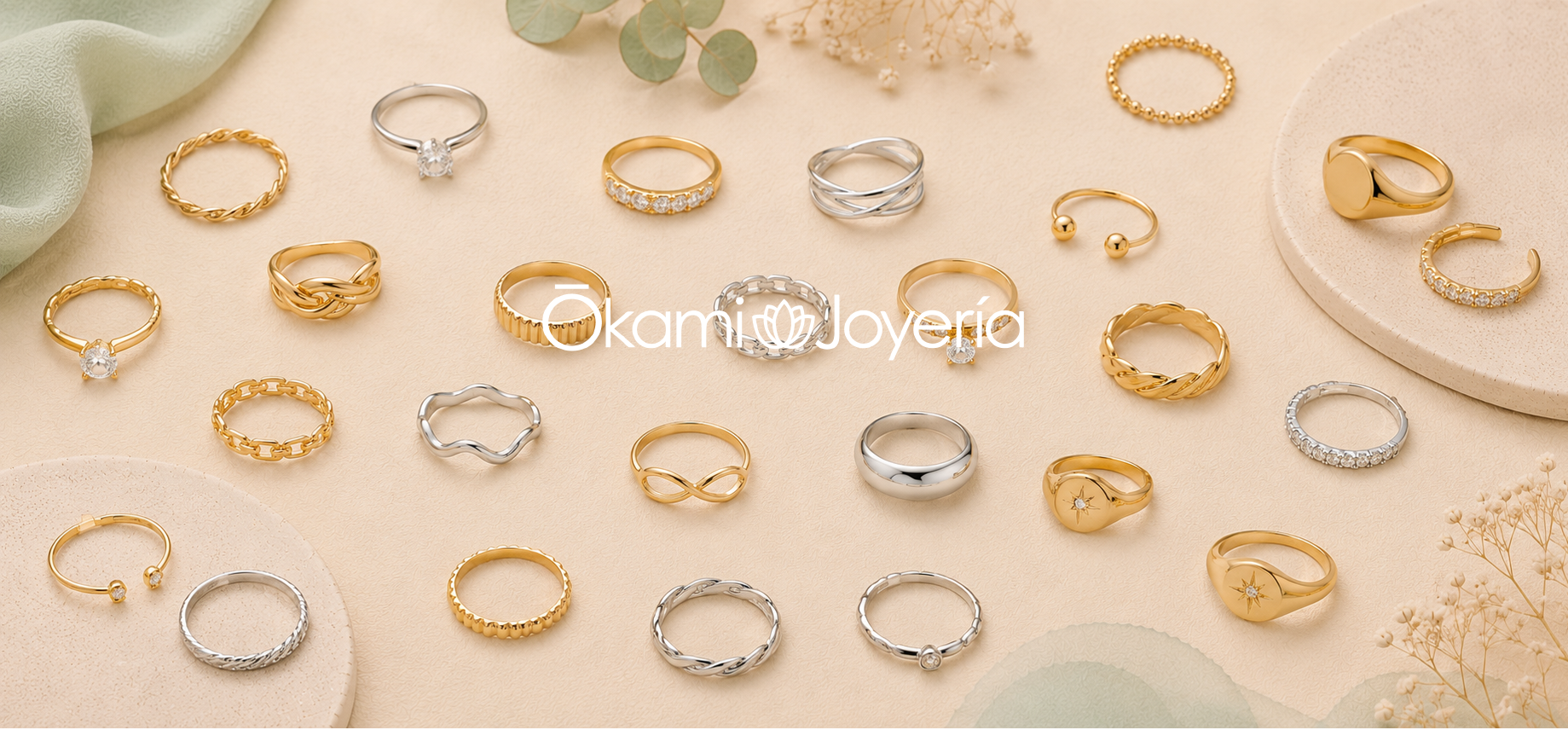 anillos pulseras okami joyeria acero inoxidable bisuteria queretaro regalo