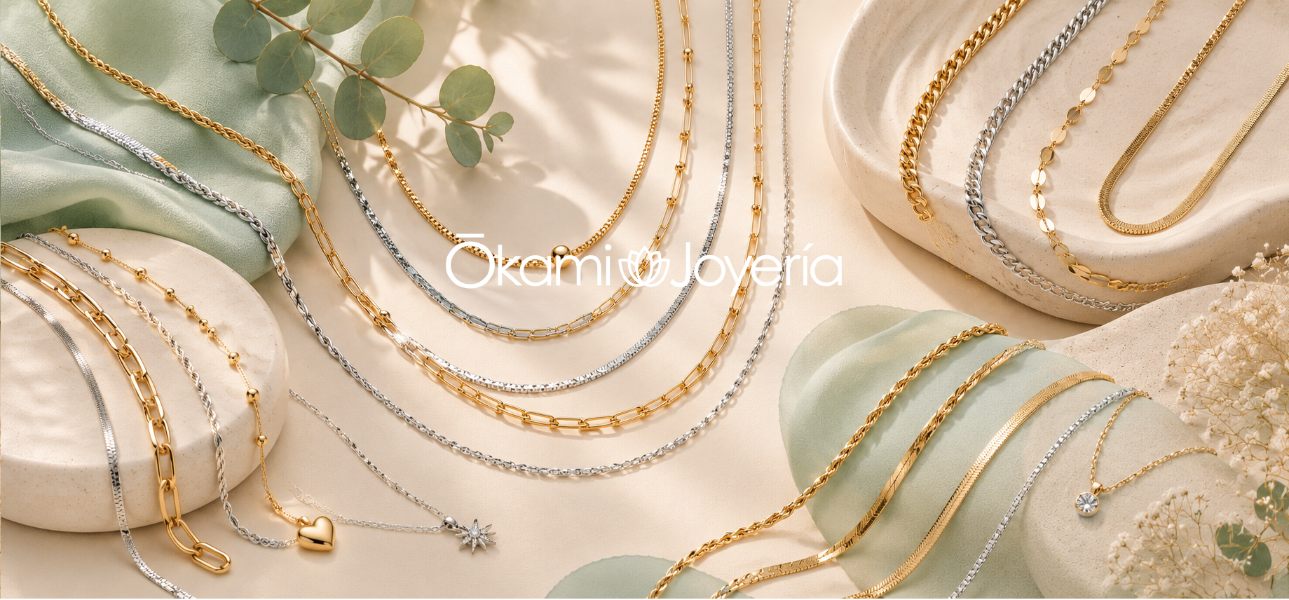cadenas pulseras okami joyeria acero inoxidable bisuteria queretaro regalo