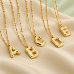 collar inicial letra para mujer regalo acero inoxidable chapa de oro okami joyeria queretaro